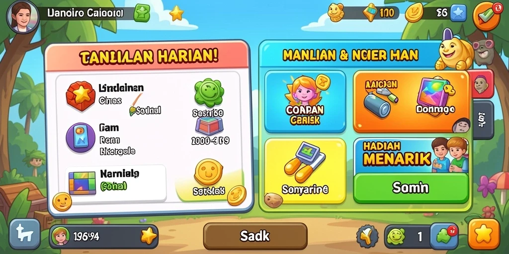 Berbagai karakter yang dapat dipilih dan dikustomisasi.